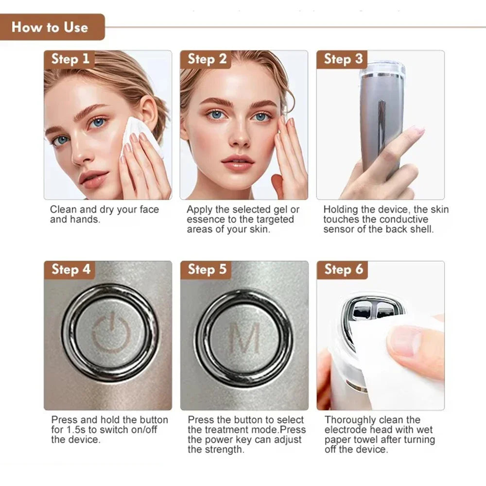 KentDO™ EMS Facial Massager 6-in-1 | Face & Eye Lifting