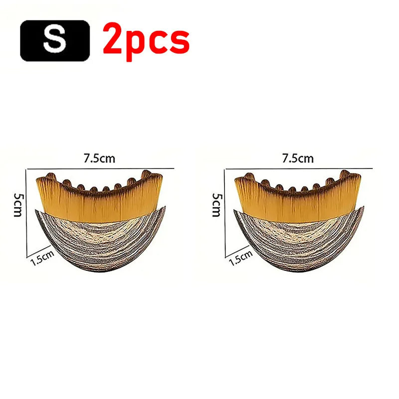 Contoured manual lymphatic face brush designed for facial massage