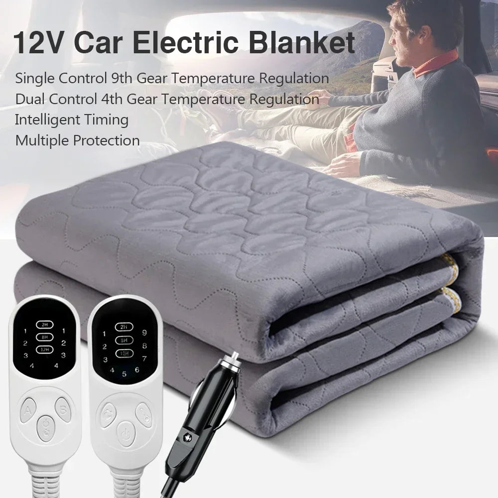 12V Electric Blanket for Car, RV & Winter Travel Warmth