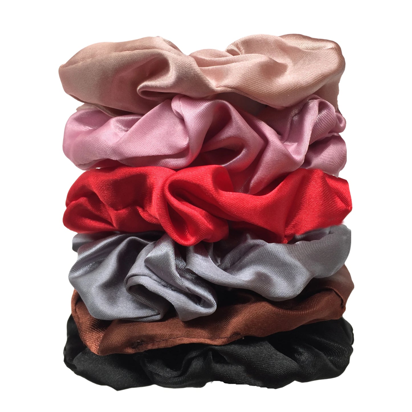 KentDO™ Satin Scrunchies 6PCS – No-Crease Hair Ties