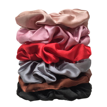 KentDO™ Satin Scrunchies 6PCS – No-Crease Hair Ties