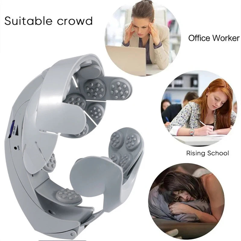 KentDO™ Electric Head Massager Helmet – Stress & Hair Care