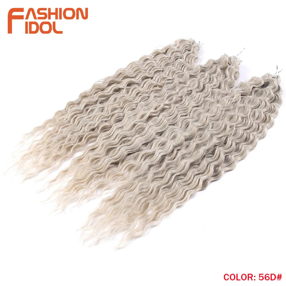 KentDO™ Water Wave Crochet Hair – Soft, Natural Curls 22"