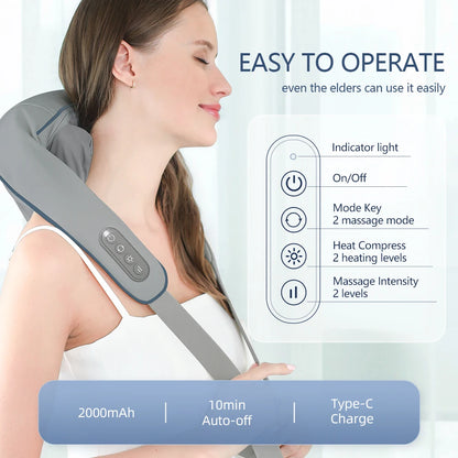 KentDO™ 26W Neck & Shoulder Massager – Deep Tissue Relief