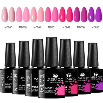 KentDO™ 7-Color Gel Nail Polish Set – Long-Lasting UV