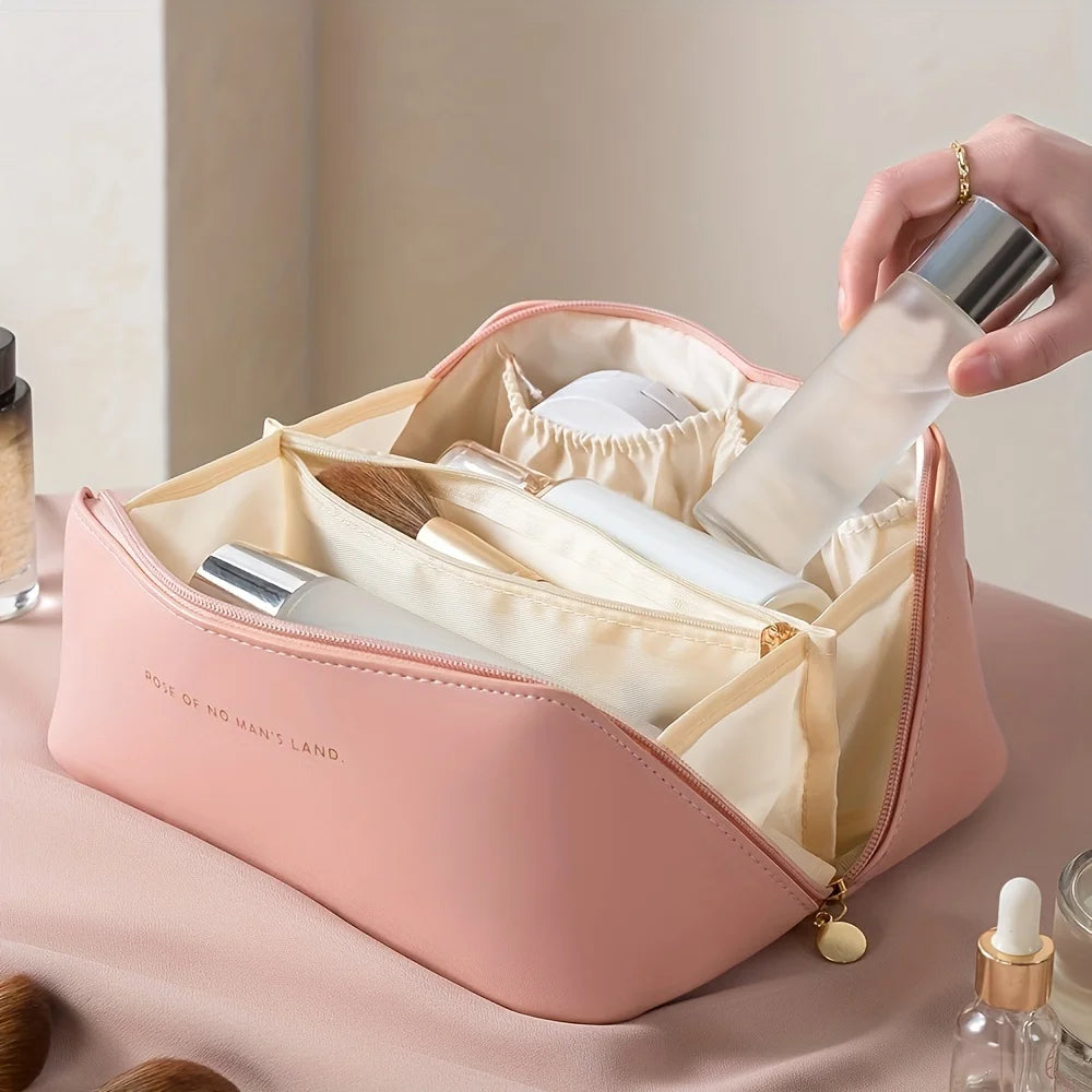 KentDO™ Luxury Travel Makeup Organizer – Stylish & Spacious