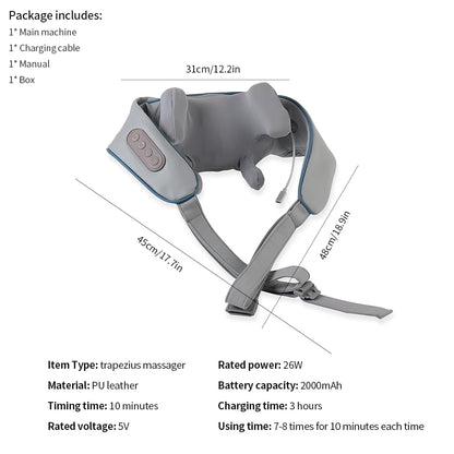 KentDO™ 26W Neck & Shoulder Massager – Deep Tissue Relief