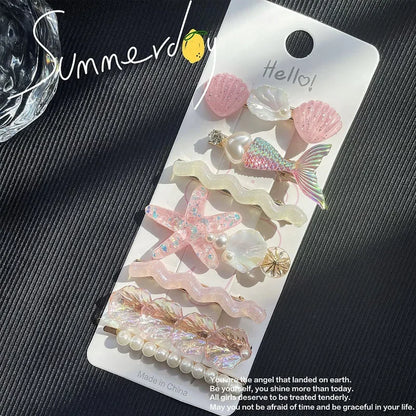 Shell Starfish Hair Clips for Cute Mermaid-Inspired Styles