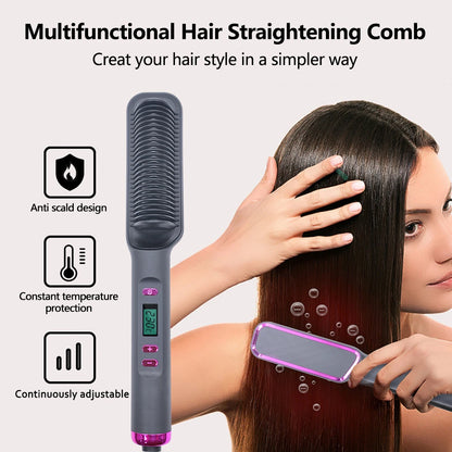 KentDO™ Electric Straightening Comb – Anti-Scald, Ionic Brush