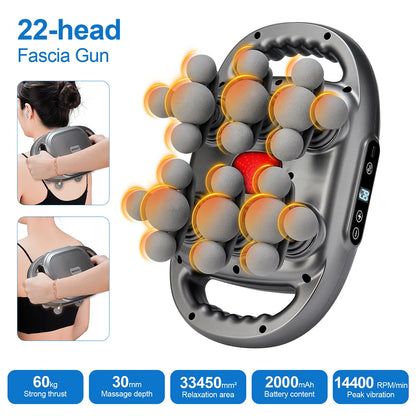 KentDO™ 42-Head Fascia Massage Gun – Deep Muscle Relief