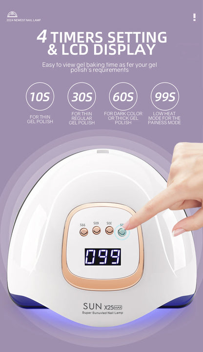 KentDO™ UV Nail Lamp 380W Fast-Dry LED Gel Dryer