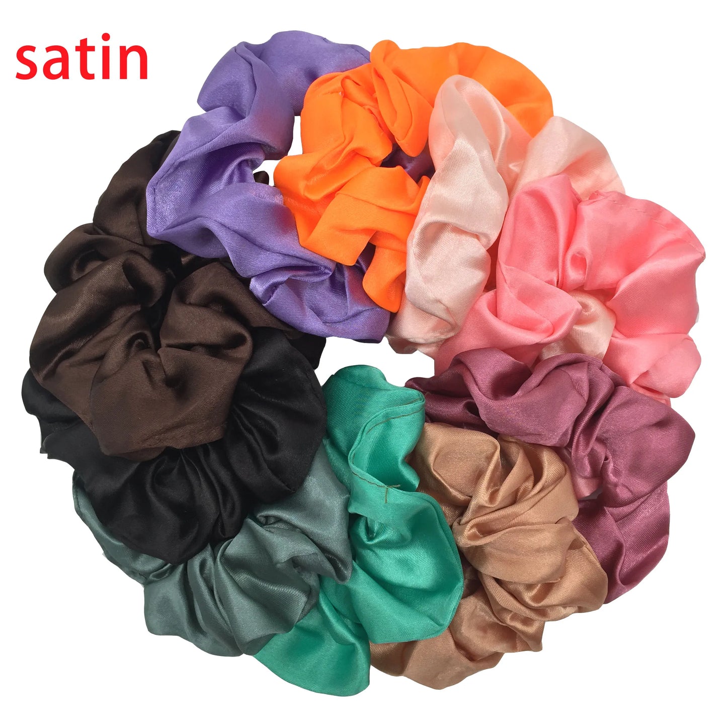 KentDO™ Satin Scrunchies 6PCS – No-Crease Hair Ties