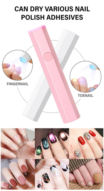 KentDO™ Mini UV LED Nail Dryer – Portable Gel Polish Lamp