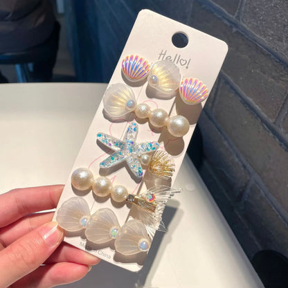 Shell Starfish Hair Clips for Cute Mermaid-Inspired Styles