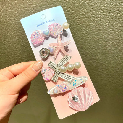 Shell Starfish Hair Clips for Cute Mermaid-Inspired Styles