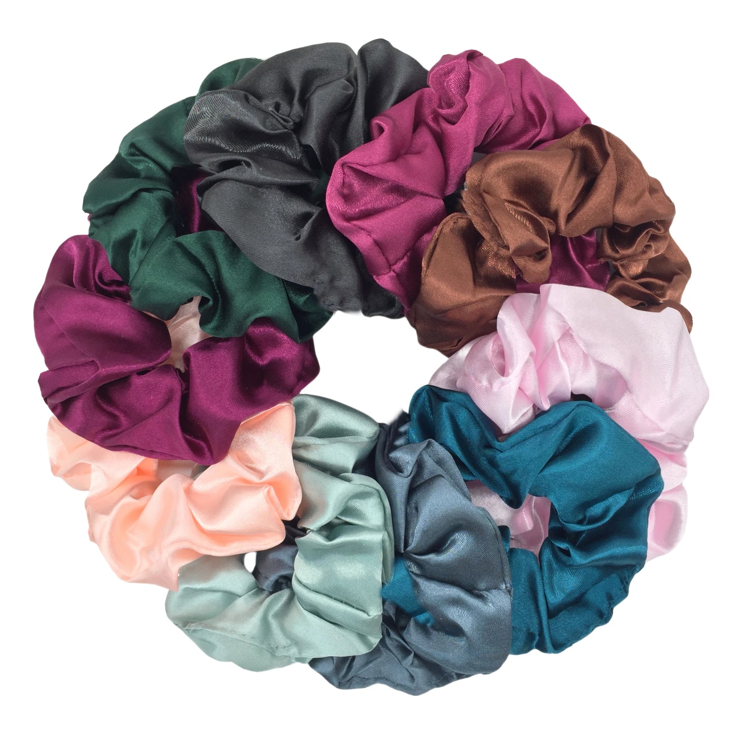 KentDO™ Satin Scrunchies 6PCS – No-Crease Hair Ties
