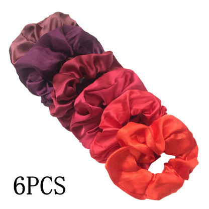 KentDO™ Satin Scrunchies 6PCS – No-Crease Hair Ties