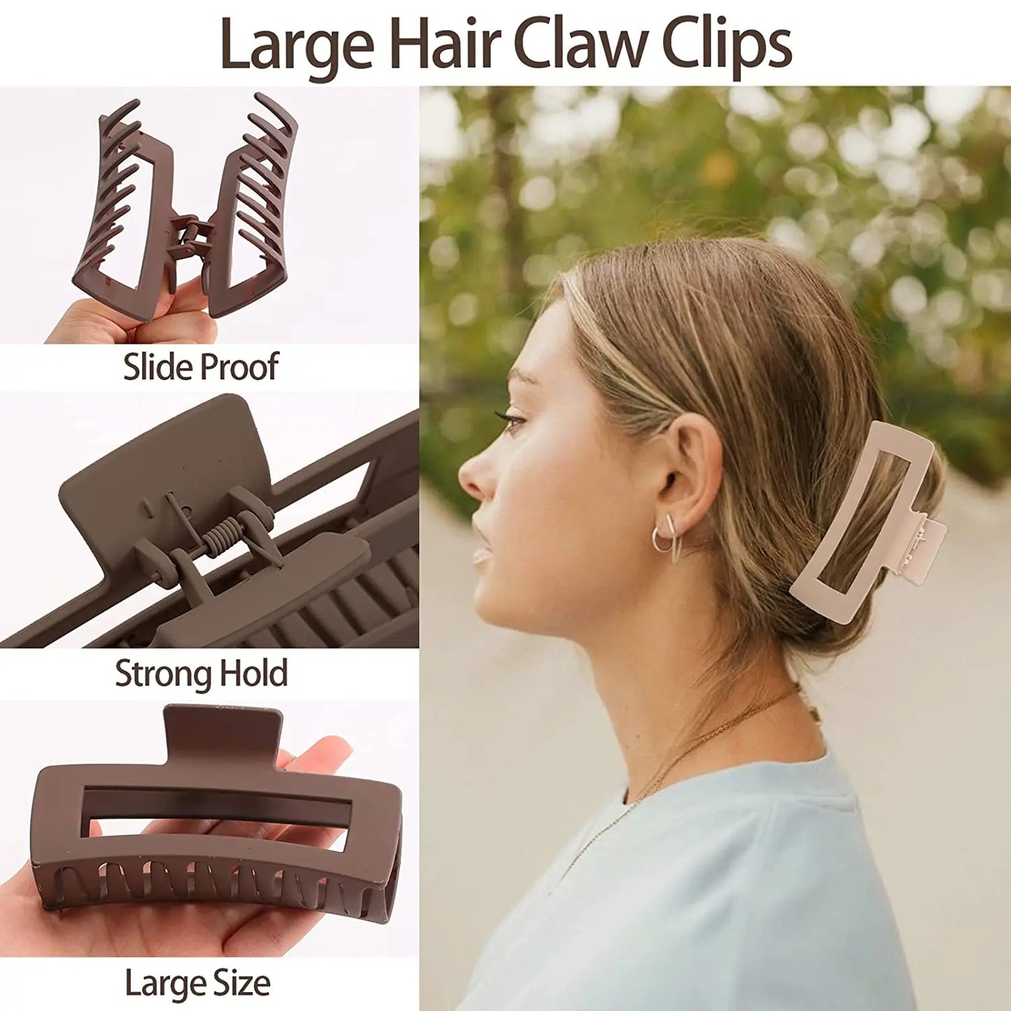 KentDO™ Hair Claw Clips Set – 4PCS, Non-Slip, Stylish Hair Accessories