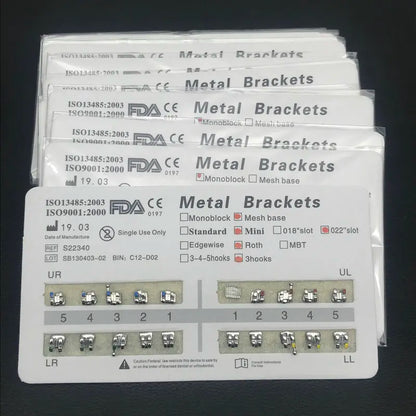 Dental Metal Brackets for Precise Orthodontic Alignment