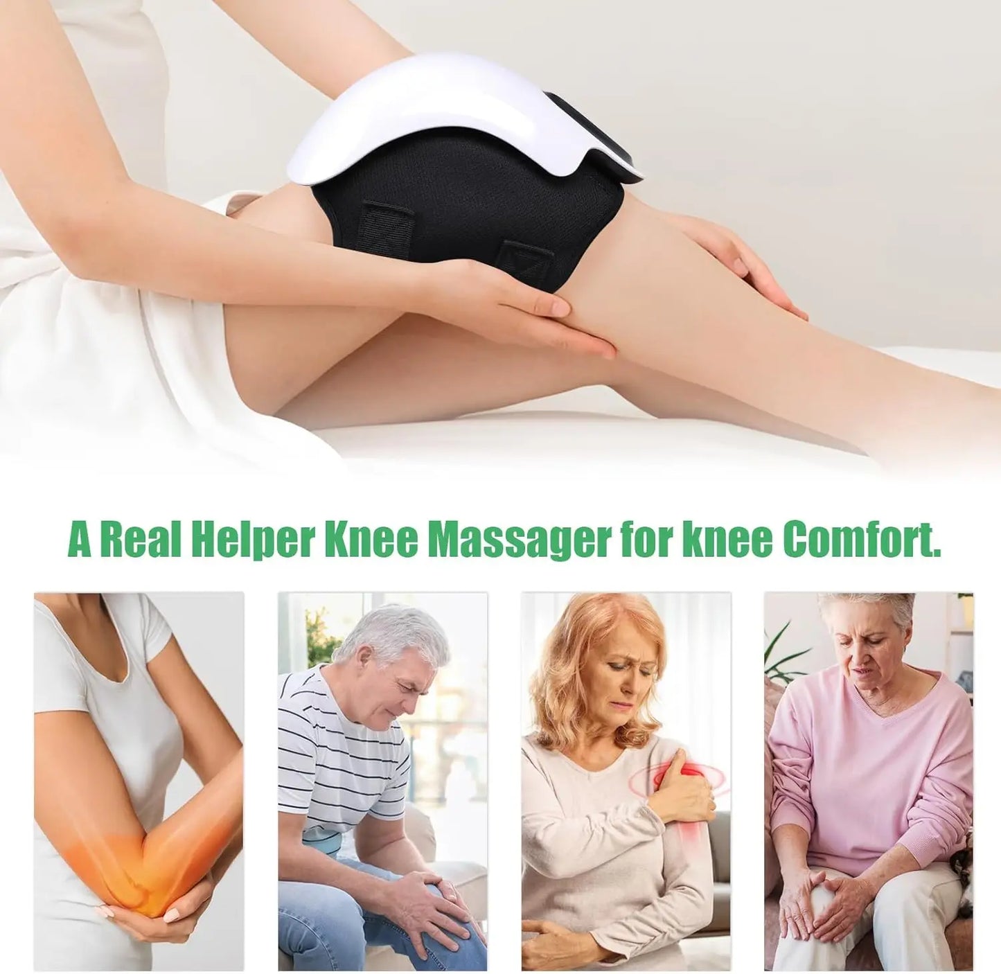 Cordless Knee Massager – Smart Vibration Joint Relief