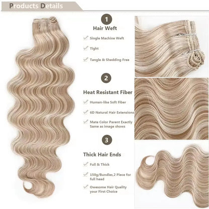 KentDO™ 30" Ombre Brown Body Wave Hair Extensions – Voluminous Look
