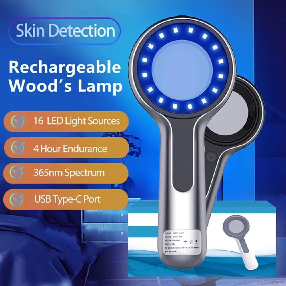 Wood’s Lamp Skin Analyzer – 16 LED UV Deep Scan Tool