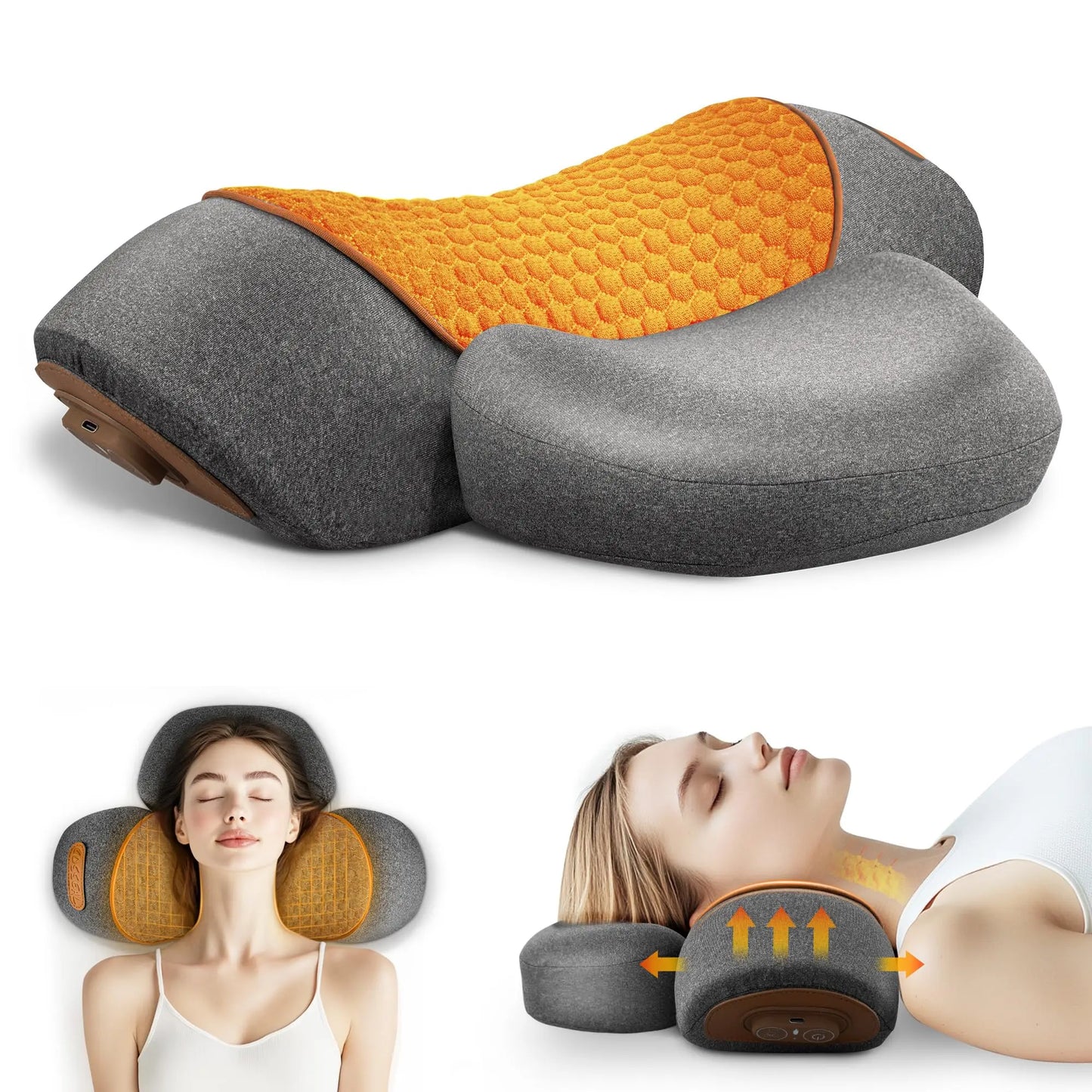 Electric Neck Massager Pillow with Heat & Vibration Relief