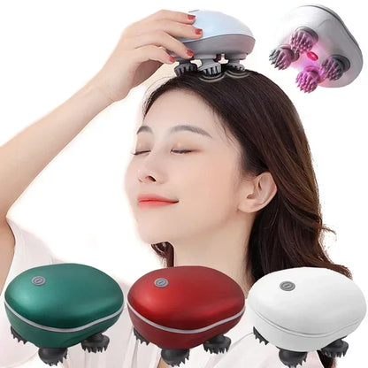 KentDO™ Electric Scalp Massager – Red Light Therapy & Stress Relief