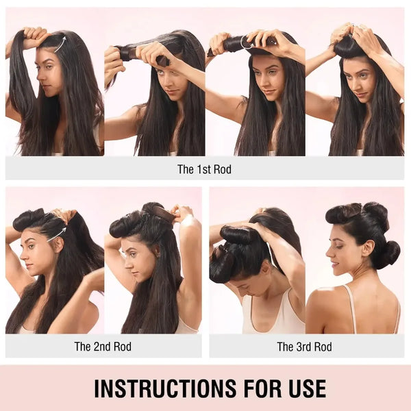 heatless hair curler wet hair technique - effortless waves