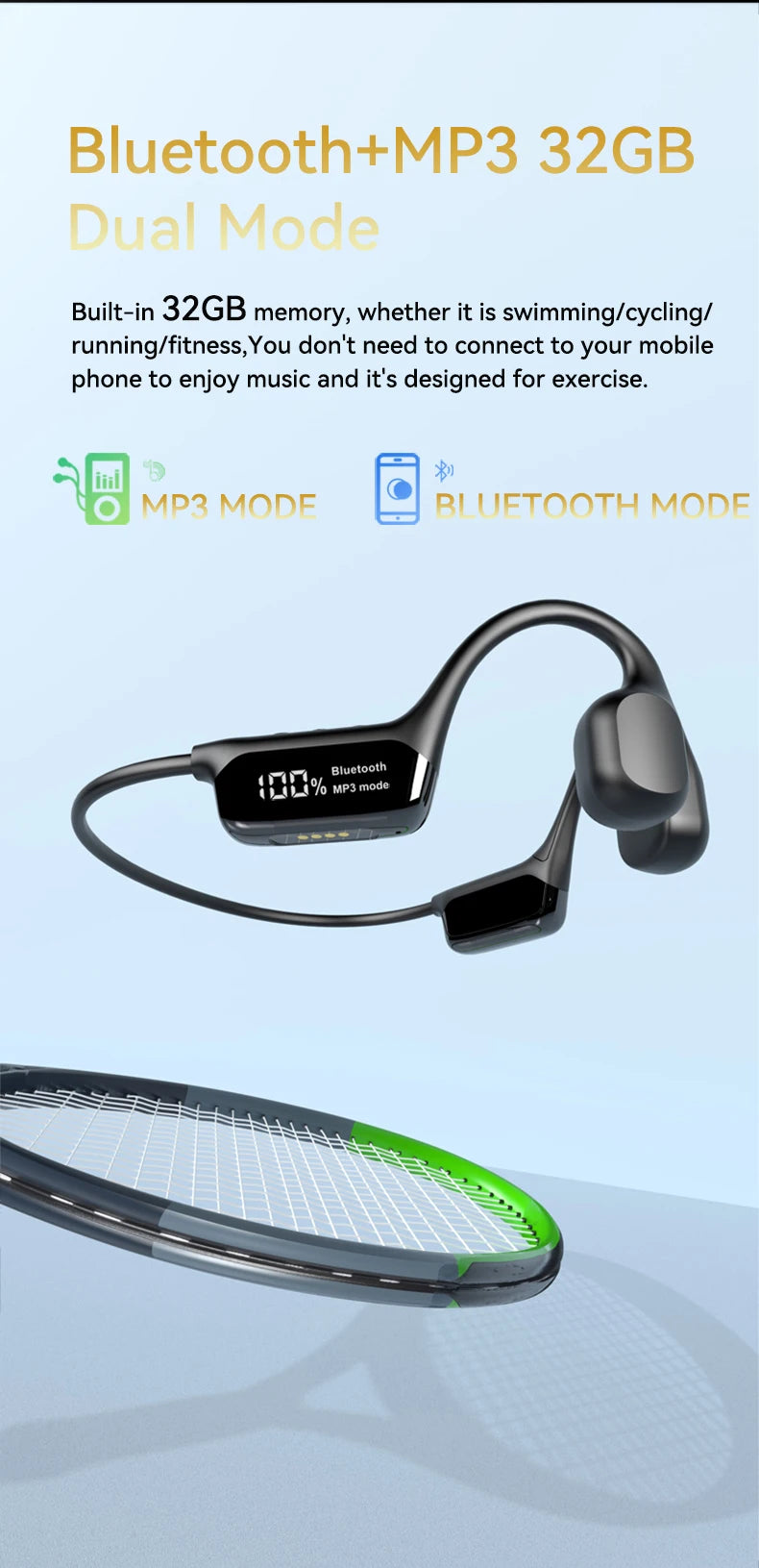 KentDO™ Bone Conduction Headphones – Waterproof Music Freedom