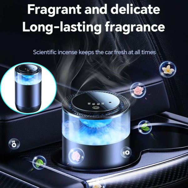 Smart home scent diffuser machine in modern living room