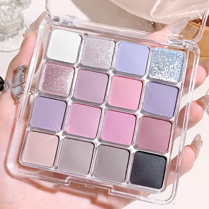 KentDO™ 16-Color Eyeshadow – Matte & Shimmer Earth Tones