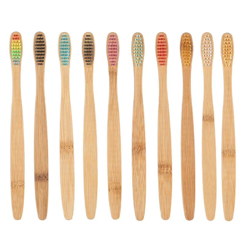 KentDO™ Bamboo Toothbrush Set – Eco-Friendly 10-Pack