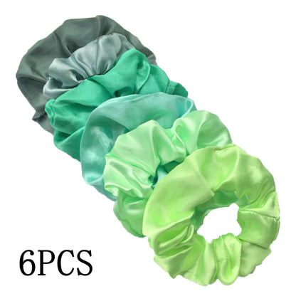 KentDO™ Satin Scrunchies 6PCS – No-Crease Hair Ties