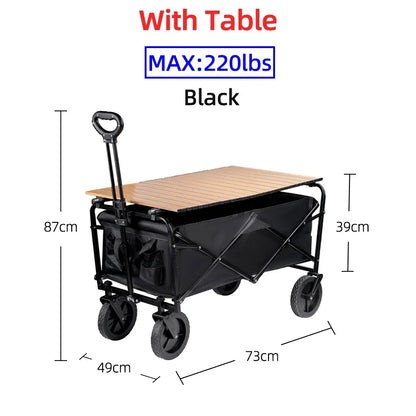 Heavy Duty Folding Wagon with Large Capacity Storage Cart