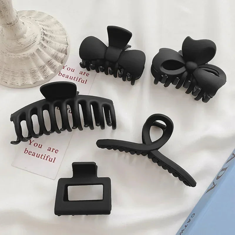 KentDO™ Korean Style Large Black Hair Claw Clip