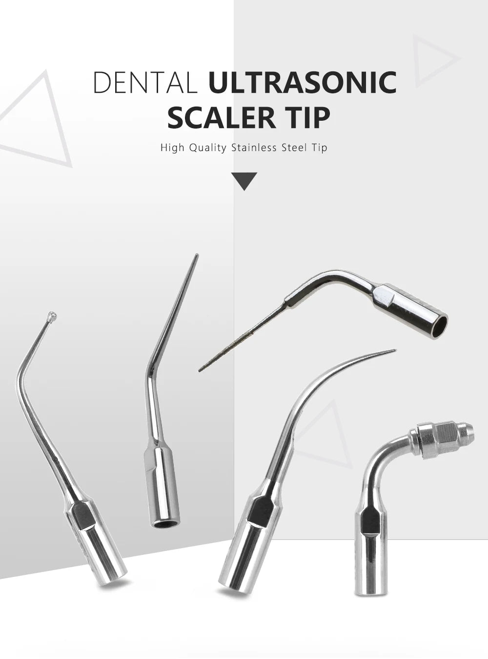 KentDO™ 5pcs Dental Ultrasonic Scaler Tips – Precision Cleaning