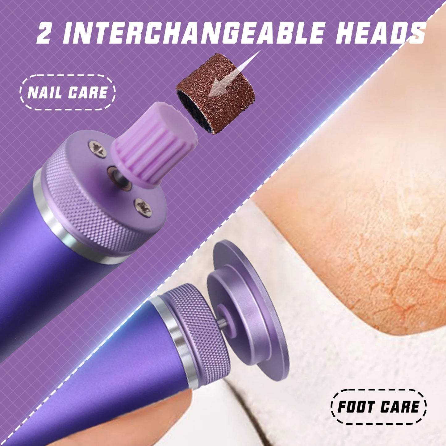 KentDO™ Electric Foot File – Smooth Heels & Callus Removal