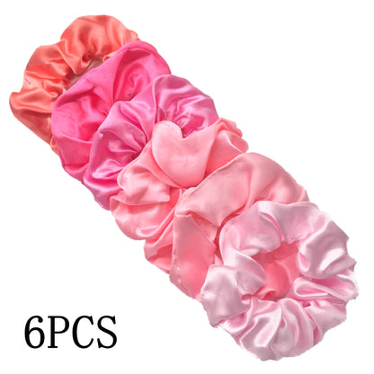 KentDO™ Satin Scrunchies 6PCS – No-Crease Hair Ties
