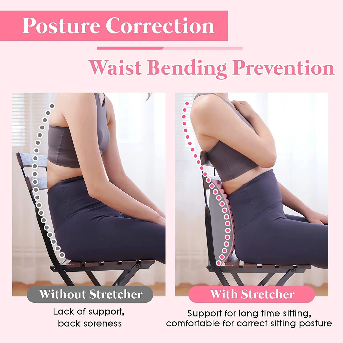 CAMMUO Back Stretcher Pillow for Lower Back Pain Relief