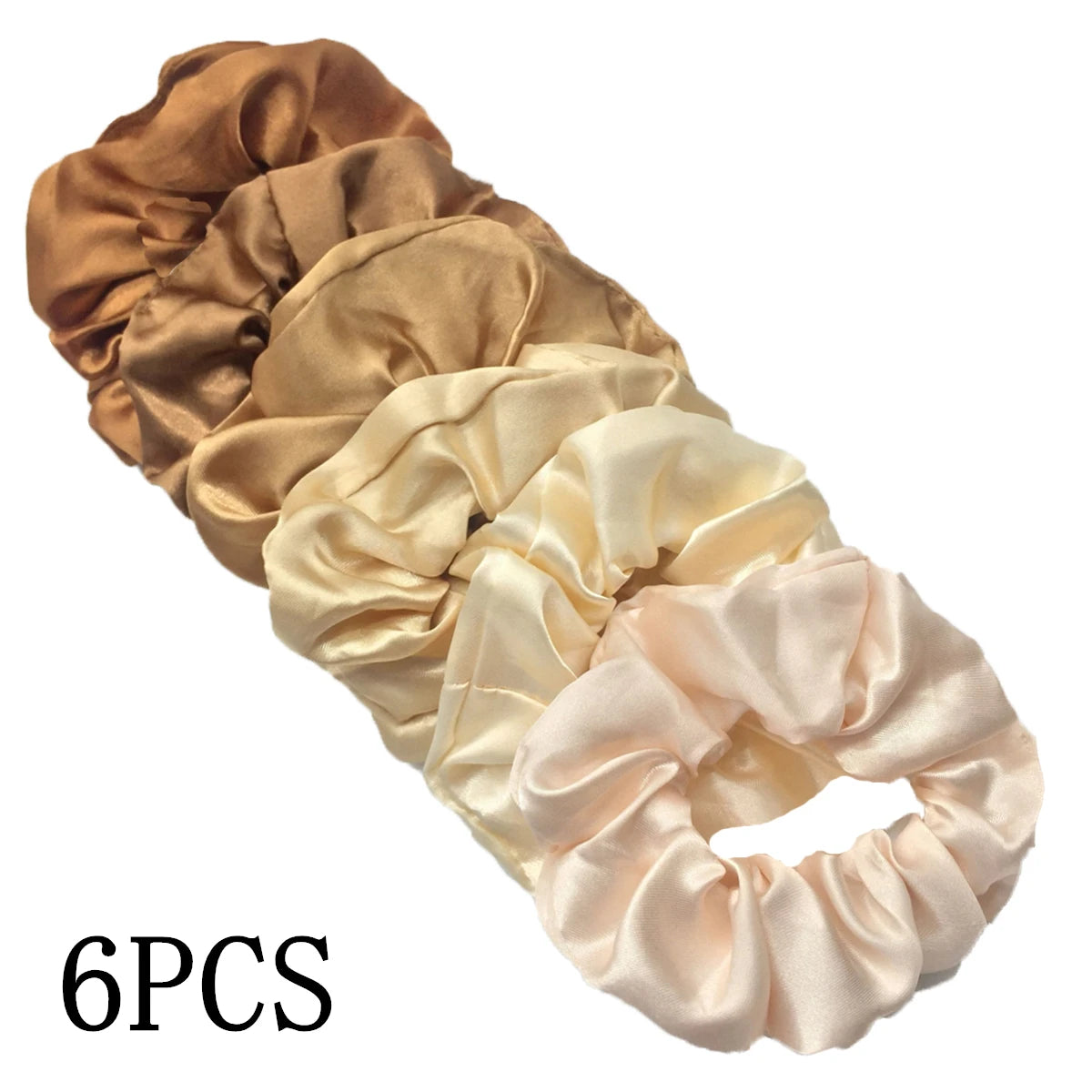 KentDO™ Satin Scrunchies 6PCS – No-Crease Hair Ties