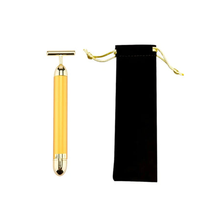 KentDO™ 24K Gold T-Shape Beauty Roller – Face Lift & Glow