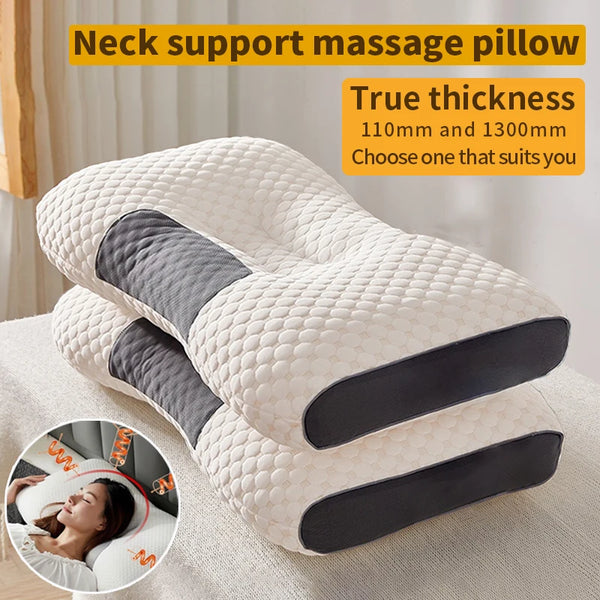 Adjustable pillow height layers for cervical spine matching