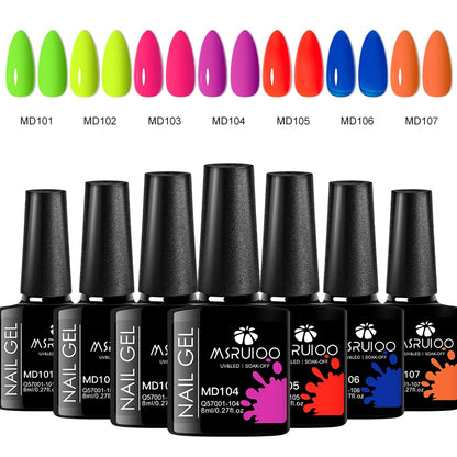 KentDO™ 7-Color Gel Nail Polish Set – Long-Lasting UV
