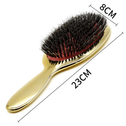 KentDO™ Luxury Boar Bristle Paddle Hair Brush – Anti-Static & Massage Comb