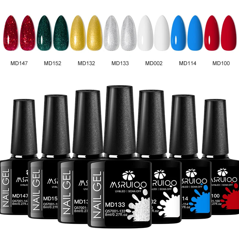 KentDO™ 7-Color Gel Nail Polish Set – Long-Lasting UV