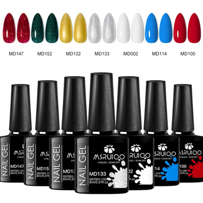 KentDO™ 7-Color Gel Nail Polish Set – Long-Lasting UV