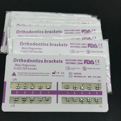 Dental Metal Brackets for Precise Orthodontic Alignment
