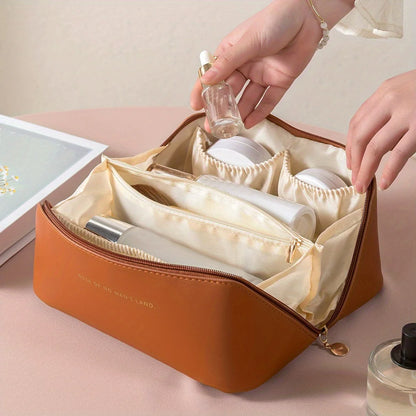 KentDO™ Luxury Travel Makeup Organizer – Stylish & Spacious