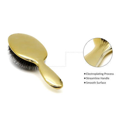 KentDO™ Luxury Boar Bristle Paddle Hair Brush – Anti-Static & Massage Comb